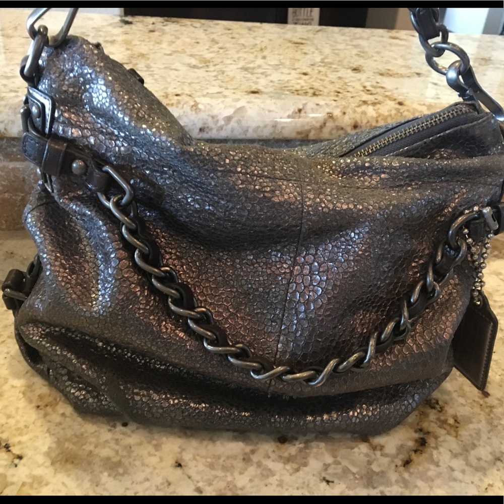 Coach Leather Metallic Purse